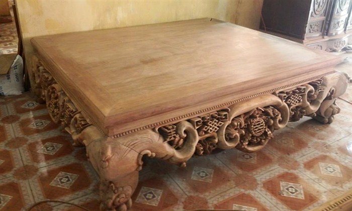 Sập gỗ gụ chạm khắc cầu kỳ