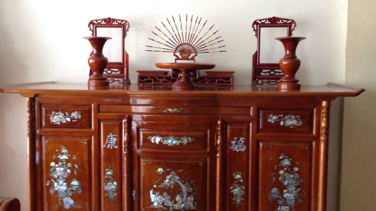 Tủ thờ gỗ khảm trai đẹp, ý nghĩa